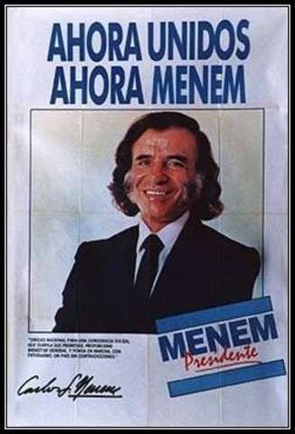 Social: Carlos Menem asumen su segundo mandato a presidente