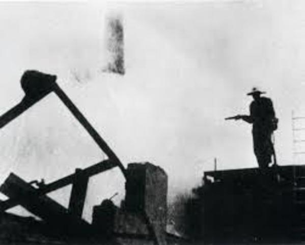 Incendio del almacén