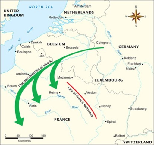 Germany declares War/ Schliffen Plan
