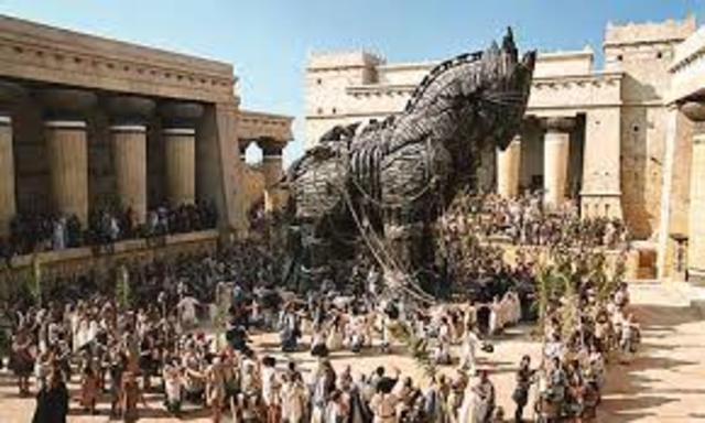 Odesseus comes up with the idea for the trojan horse