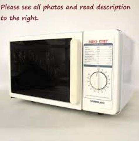 Began mass production of microwave ovens