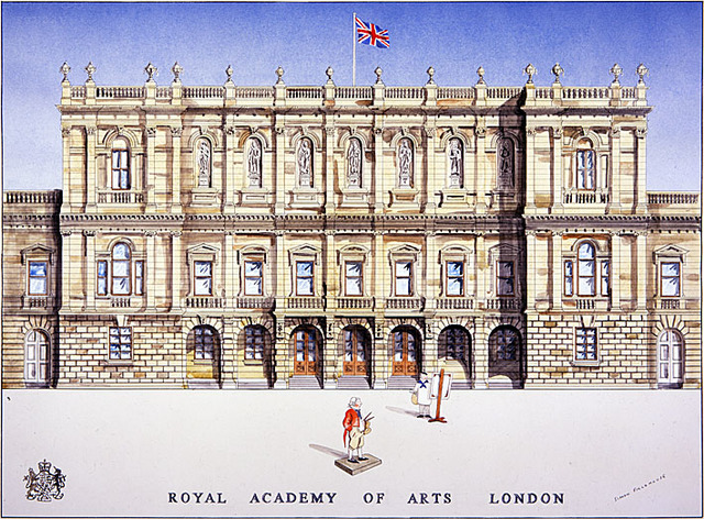 He entered to the Royal Academy of Arts
