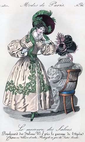 Women wore larger sleeves