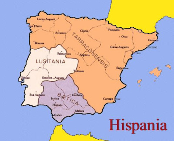 La hispania romana en el año 218 a.c.