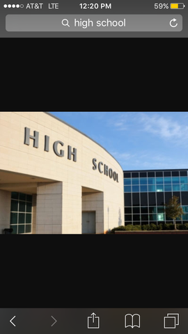 Yo fui a la esquela de high school.