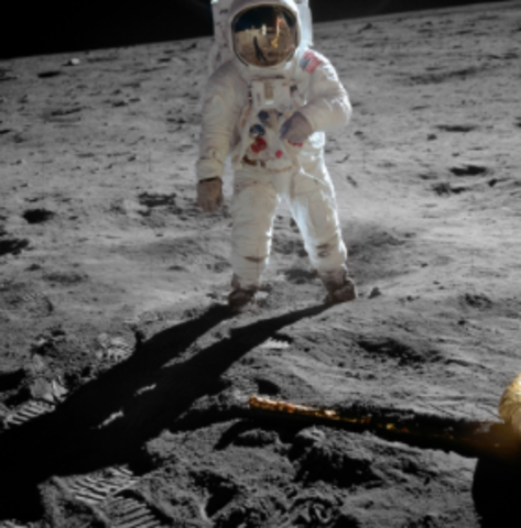 Armstrong Walks on the Moon
