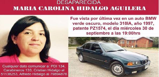 Deasaparece María Carolina Hidalgo