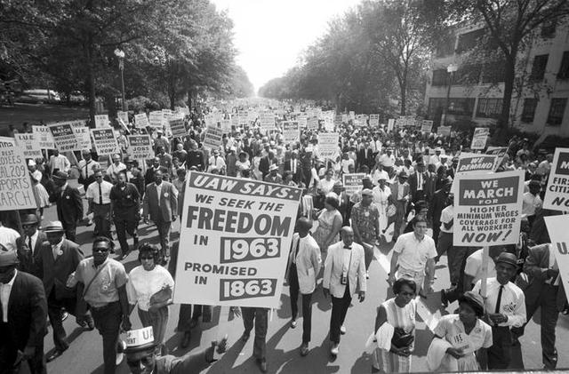 Martin Luther King fighting for equal rights in America