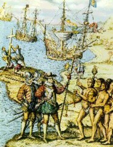 The arrival to America.