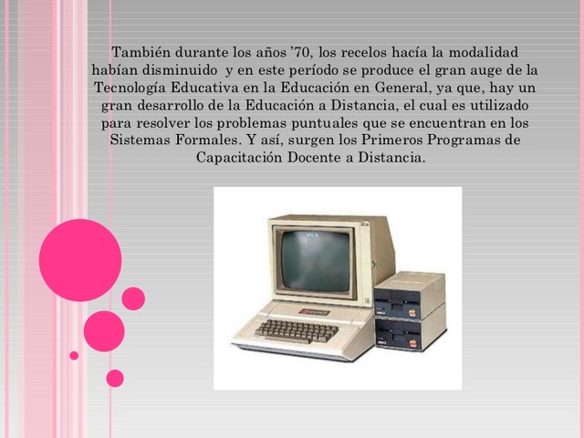 EDUCACIÓN A DISTANCIA AÑOS 70