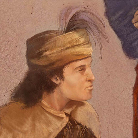 Toussaint Charbonneau "Wins" Sacajawea as a Wife