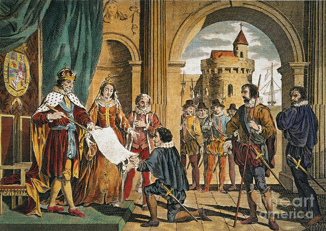 Fernando e Isabel patrocinaron el viaje de Cristobal Colon. Empezaron la conquista. Las tropas de Fernando e Isabel entraron en Granada.