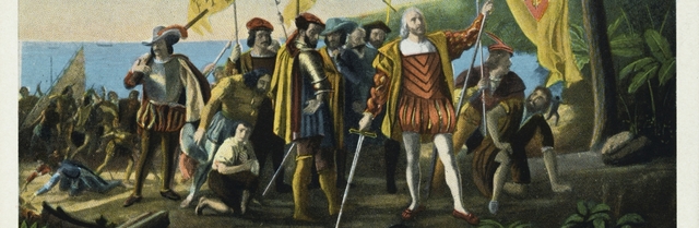 Columbus arrives in America