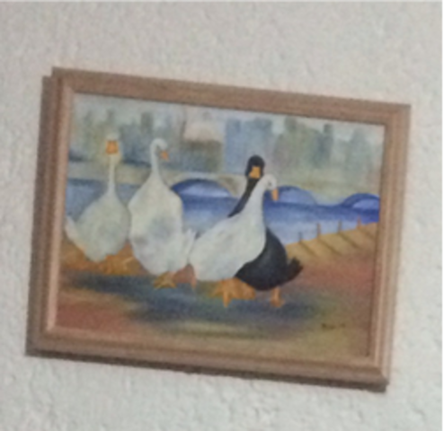 Pintura al óleo, pastel y carboncillo