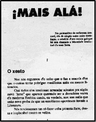 Publicación doutro manifesto.