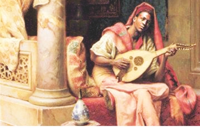 Ziryab llega a Espana, un musico que ha mejorado varios instrumentos