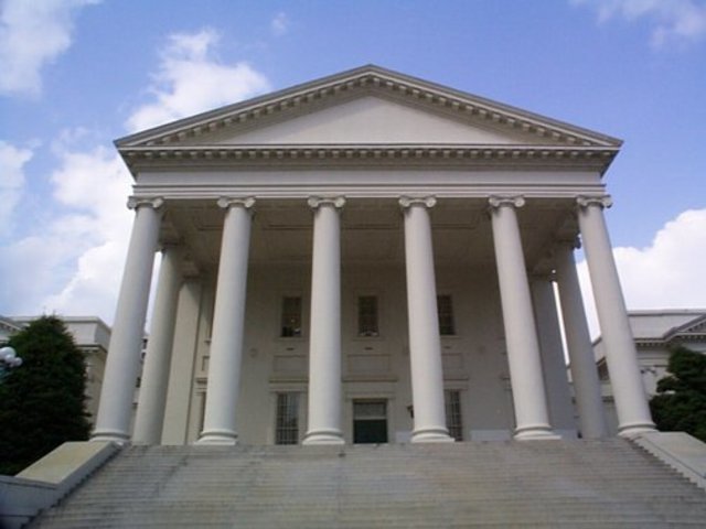 Virginia State Capitol in Richmond with jefferson