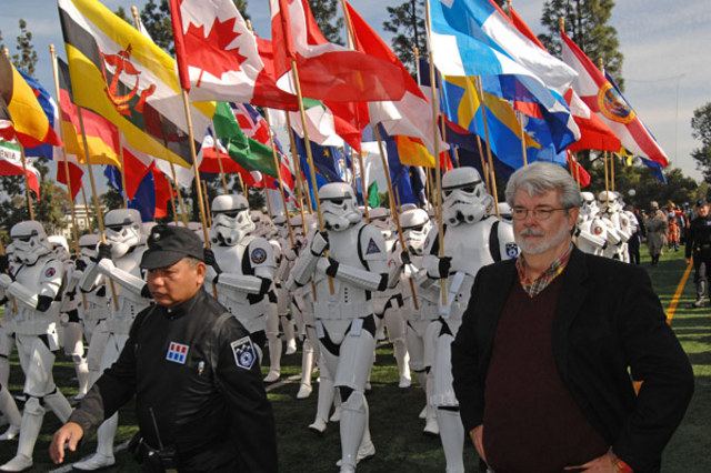 Marching in the Rose Parade with George Lucas