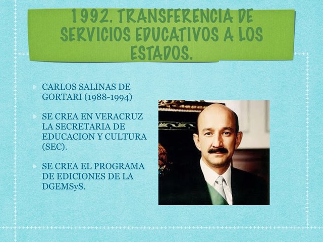 Descentralización de Servicios Educativos por iniciativa Federal