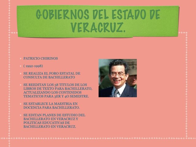 PERIODO GUBERNAMENTAL DE PATRICIO CHIRINOS CALERO