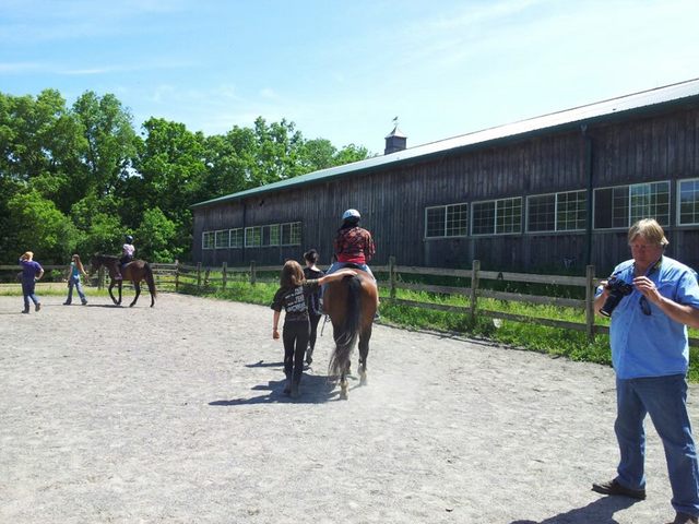 First time ridding a horse