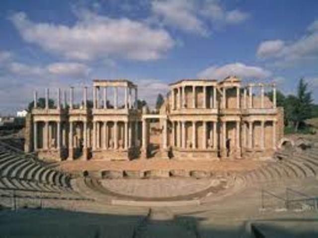 Teatro romano de Mérida (16-15 a.C, Siglo I a.C).