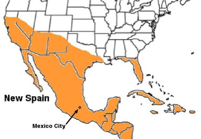 California becomes part of New Spain