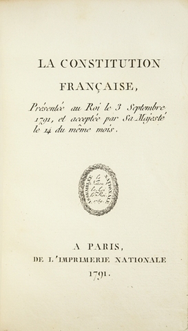 National Assembly complete constitution and have Louis XVI sign it. (Several days)