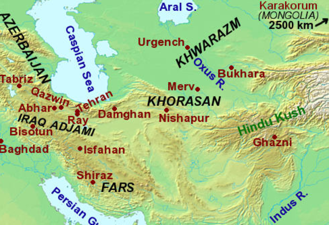 Invasion of Khwarzim/Khwarezmian Empire.