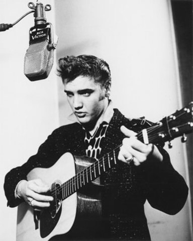 The following year the future King of Rock n' Roll was garnering national attention and in January 1956 he recorded " Heart break Hotel"