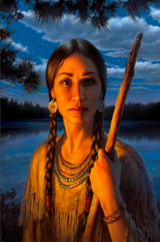 Toussaint Charbonneau a French Canadian and his wife Sacagawea are hired as interpreters for Native Americans