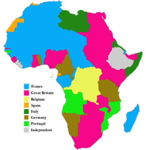most of africa is under european control