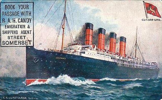 German U-Boat sinks the Lusitania