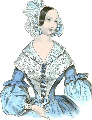 Women wore puffed sleeves