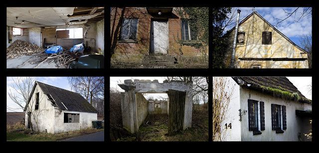 Gamle huse der skal saneres