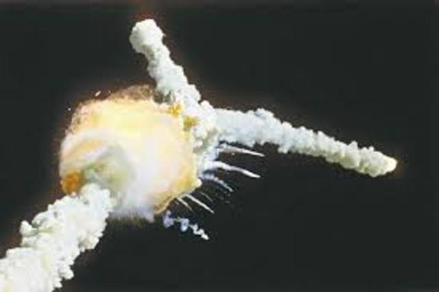 Space Shuttle Challenger destroyed during launch