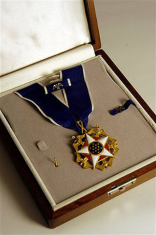 Rosa was awarded the presidential Medal of Freedom from President Bill Clinton