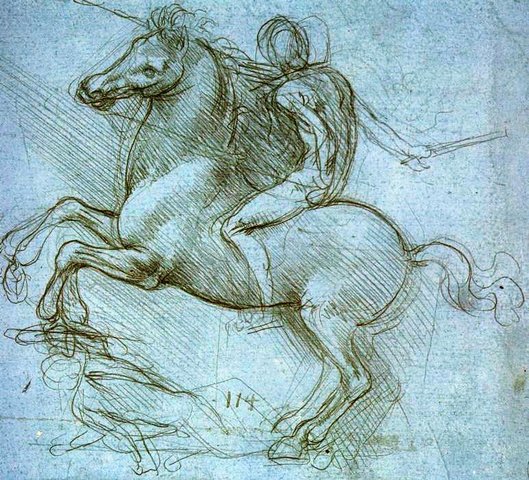 Leonardo studied for the Sforza Monument