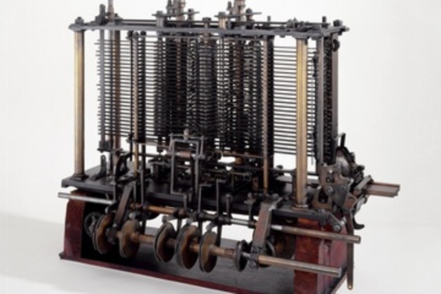 Steam-driven calculating machine