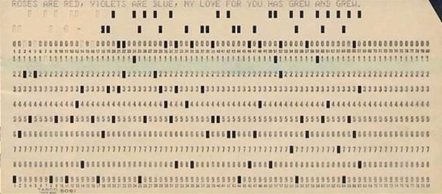 Punch card system to calculate