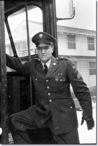 Elvis by than was a major star, was drafted out into the U.S. military.