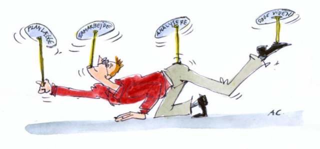 Forskel på organisering af arbejdet industri og informationssamfund