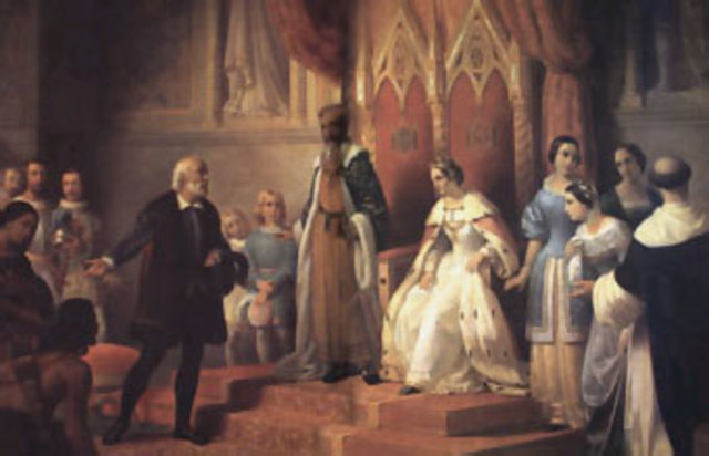 Es recibido por los Reyes Católicos