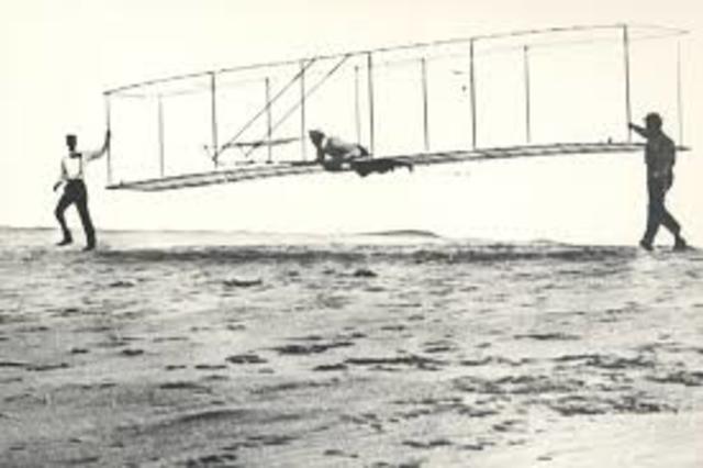 The Wright Brothers test flight