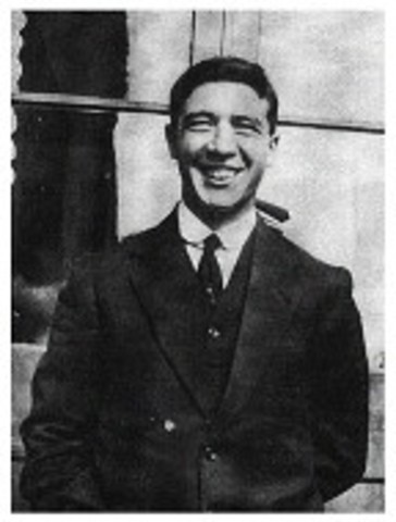 Perce Blackburrow arrives home in Wales.