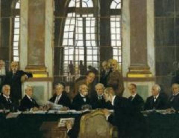 Firma del Tratado de Paz firmado en Versalles