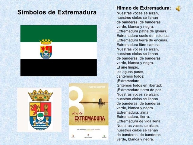 ESCUDO, BANDERA E HIMNO DE EXTREMADURA