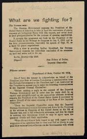 Germany Issues Peace Note