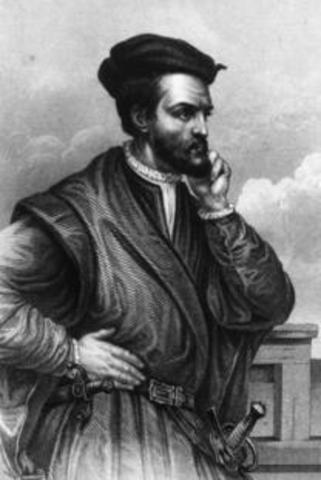 Jacques Cartier exploered the St. Lawrence River to Montrel for France