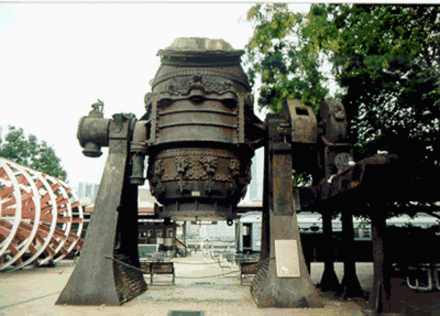 Gran Bretaña: alto horno (carbón mineral)